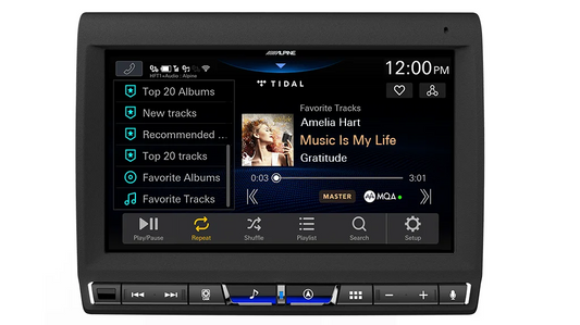 Alpine 9” integrated Hi-Res audio receiver with wireless apple CarPlay / Android auto USB