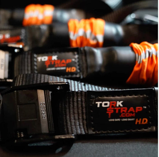 TorkStrap HD750 | Spring Loaded Tie Down Straps (1020kg Break Strength)