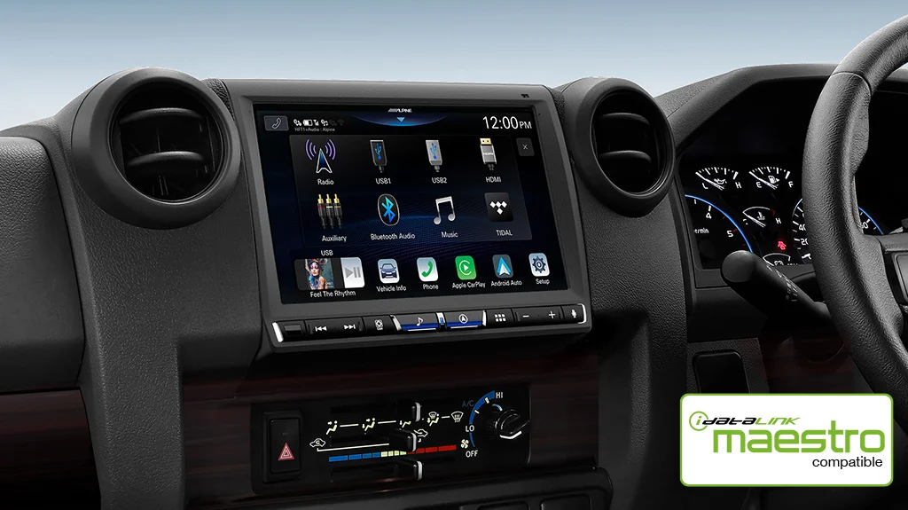 Alpine 9” integrated Hi-Res audio receiver with wireless apple CarPlay / Android auto USB